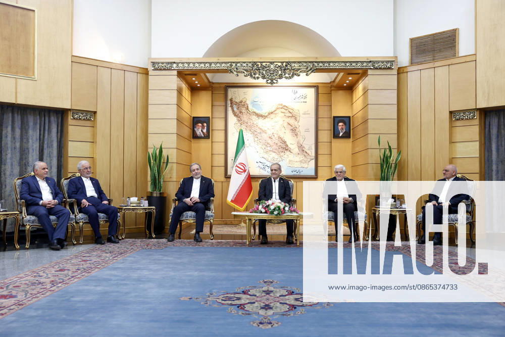 Iranian President Masoud Pezeshkian departs Tehran, Iran, for Bishkek, Kyrgyzstan, on August 31, 2026, to attend the Shanghai Cooperation Organisation summit. Pezeshkian later arrived at Manas International Airport, where he was welcomed by Kyrgyz Cabinet Chairman Adylbek Kasymaliev. The SCO Council of Heads of State meeting is scheduled for September 1 in Bishkek, alongside an SCO Plus summit attended by leaders and representatives from member states and invited countries. Tehran Iran - ZUMAi98_ 20260831_zih_i98_001
