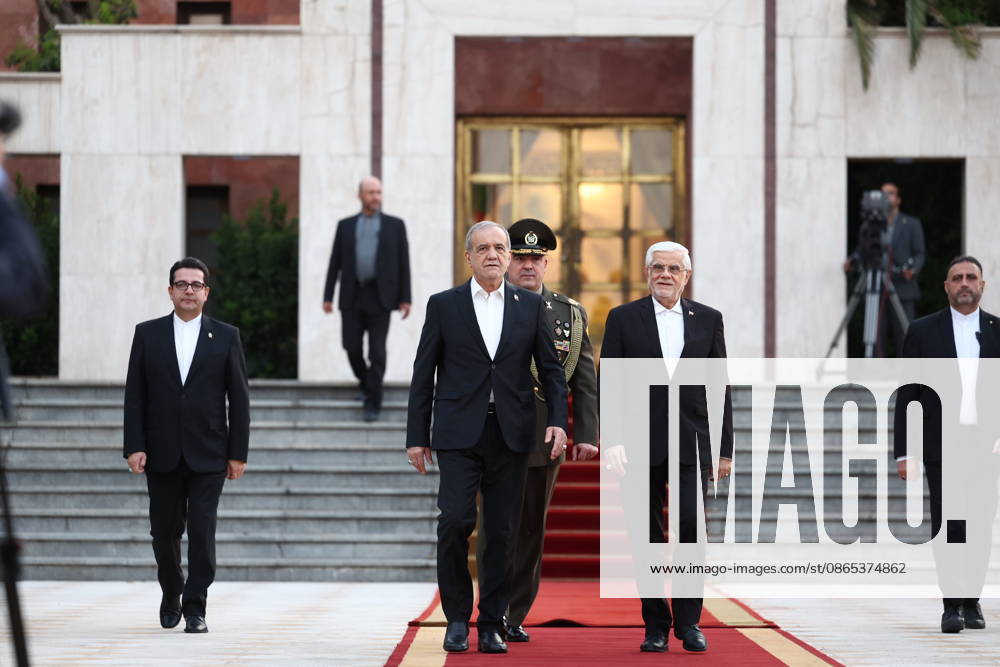 Iranian President Masoud Pezeshkian departs Tehran, Iran, for Bishkek, Kyrgyzstan, on August 31, 2026, to attend the Shanghai Cooperation Organisation summit. Pezeshkian later arrived at Manas International Airport, where he was welcomed by Kyrgyz Cabinet Chairman Adylbek Kasymaliev. The SCO Council of Heads of State meeting is scheduled for September 1 in Bishkek, alongside an SCO Plus summit attended by leaders and representatives from member states and invited countries. Tehran Iran - ZUMAi98_ 20260831_zih_i98_008