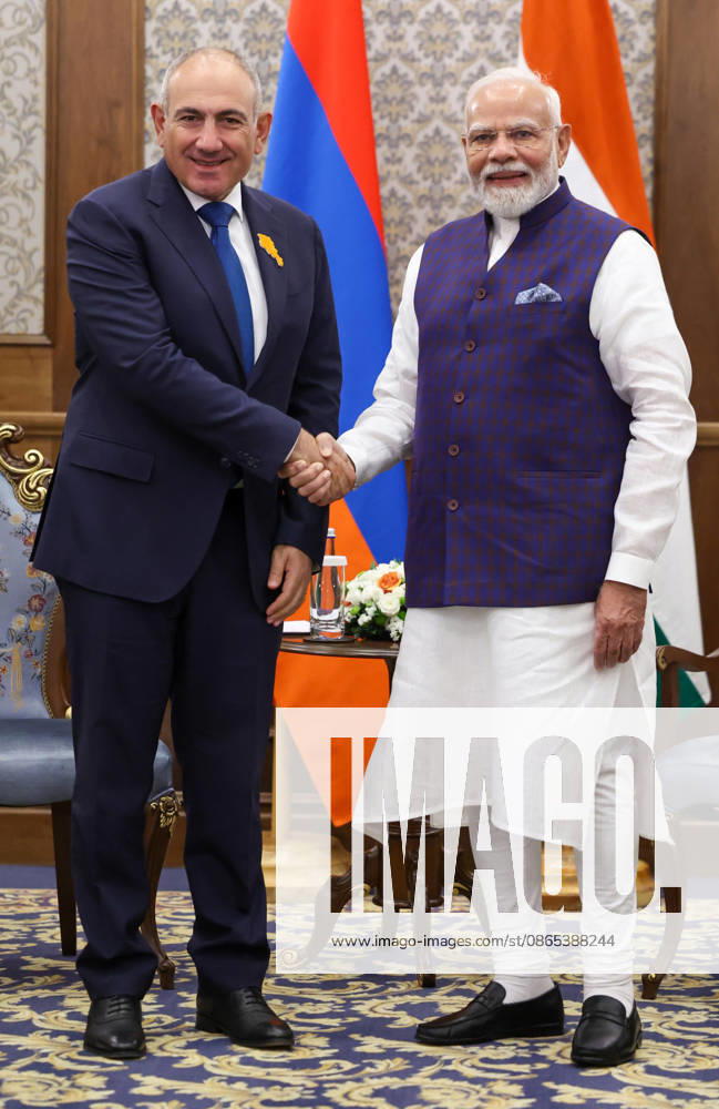 Indian Prime Minister Modi meets Armenian counterpart Nikol Pashinyan on sidelines of SCO Summit BISHKEK, KYRGYZSTAN - AUGUST 31: (---- MANDATORY CREDIT - PRESS INFORMATION BUREAU OF INDIA HANDOUT - NO MARKETING NO ADVERTISING CAMPAIGNS - DISTRIBUTED AS A SERVICE TO CLIENTS----) Indian Prime Minister Narendra Modi (L) holds a bilateral meeting with Armenian Prime Minister Nikol Pashinyan (R) on the sidelines of the Shanghai Cooperation Organization (SCO) Summit in Bishkek, Kyrgyzstan, on August 31, 2026. Press Information Bureau (PIB) of India Handout Anadolu Bishkek Kyrgyzstan. Editorial use only. Please get in touch for any other usage.