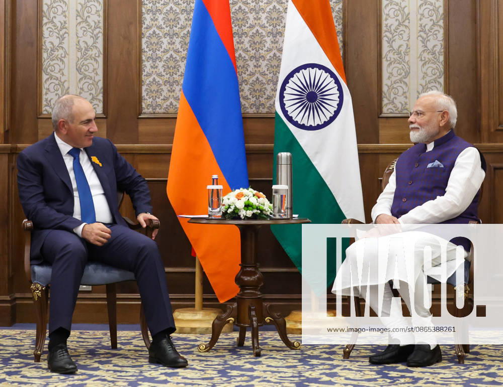 Indian Prime Minister Modi meets Armenian counterpart Nikol Pashinyan on sidelines of SCO Summit BISHKEK, KYRGYZSTAN - AUGUST 31: (---- MANDATORY CREDIT - PRESS INFORMATION BUREAU OF INDIA HANDOUT - NO MARKETING NO ADVERTISING CAMPAIGNS - DISTRIBUTED AS A SERVICE TO CLIENTS----) Indian Prime Minister Narendra Modi (L) holds a bilateral meeting with Armenian Prime Minister Nikol Pashinyan (R) on the sidelines of the Shanghai Cooperation Organization (SCO) Summit in Bishkek, Kyrgyzstan, on August 31, 2026. Press Information Bureau (PIB) of India Handout Anadolu Bishkek Kyrgyzstan. Editorial use only. Please get in touch for any other usage.
