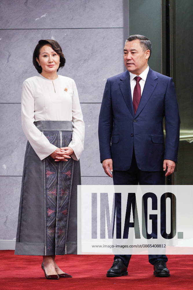 KYRGYZSTAN, BISHKEK - AUGUST 31, 2026: Sadyr Japarov, President of Kyrgyzstan, and his wife Aigul attend a ceremony to open the 2026 World Nomad Games at Bishkek Arena. Vyacheslav Prokofyev Russian Presidential Press and Information Office TASS 96909399