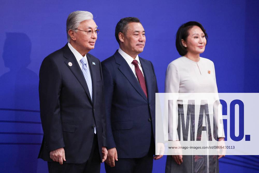 Kyrgyzstan Putin SCO Summit 9231891 31.08.2026 Kazakh President Kassym-Jomart Tokayev is welcomed by Kyrgyz President Sadyr Japarov and his spouse Aigul Japarova during the opening ceremony of the 6th World Nomad Games in Bishkek, Kyrgyzstan. Vyacheslav Prokofiev Sputnik Bishkek Kyrgyzstan