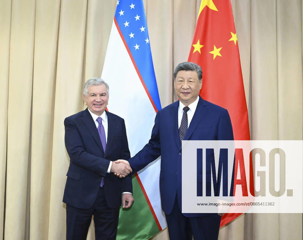 (260831) -- BISHKEK, Aug. 31, 2026 -- Chinese President Xi Jinping meets with Uzbek President Shavkat Mirziyoyev on the sidelines of the Shanghai Cooperation Organization Summit 2026 in Bishkek, Kyrgyzstan, Aug. 31, 2026. ) KYRGYZSTAN-BISHKEK-CHINA-XI JINPING-UZBEK PRESIDENT-MEETING LixXiang