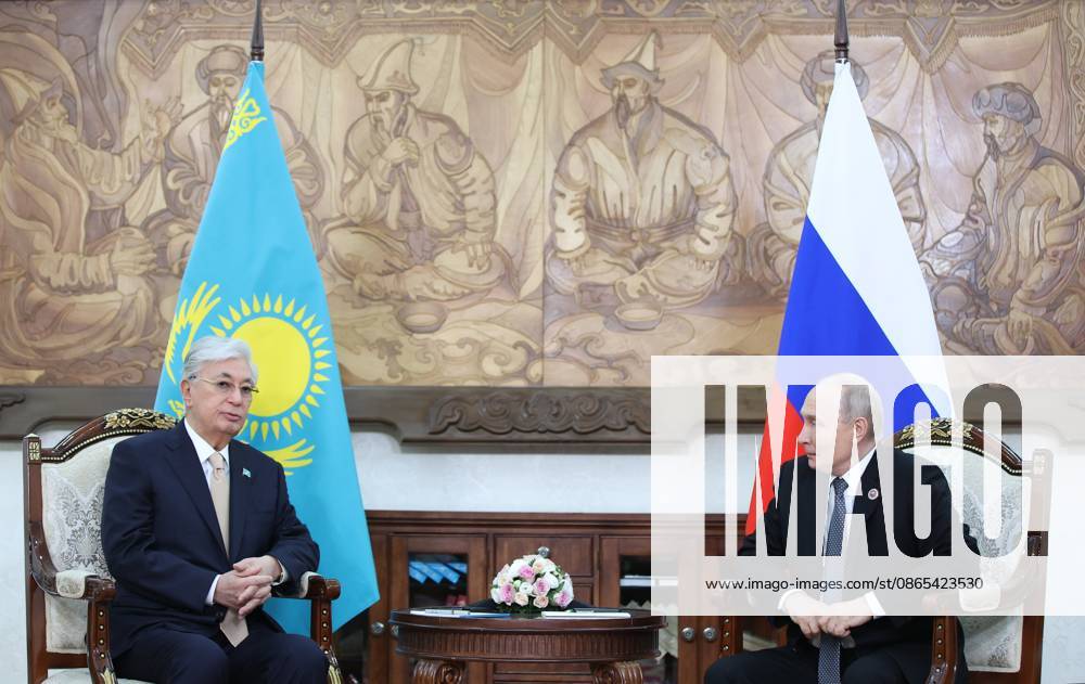 Kyrgyzstan Putin SCO Summit 9231960 31.08.2026 Kazakh President Kassym-Jomart Tokayev and Russian President Vladimir Putin attend a meeting on the sidelines of the Shanghai Cooperation Organization (SCO) summit in Bishkek, Kyrgyzstan. Petr Kovalev Sputnik Bishkek Kyrgyzstan