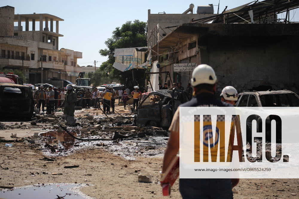 Explosion in Syria’s Idlib kills 5 IDLIB, SYRIA - SEPTEMBER 01: The explosion heavily damages nearby buildings and vehicles after an ammunition-laden vehicle explodes in Syria’s northwestern Idlib province, killing five people and injuring 10 others, according to initial reports, on September 01, 2026. Kasim Yusuf Anadolu Idlib Suriye. Editorial use only. Please get in touch for any other usage.