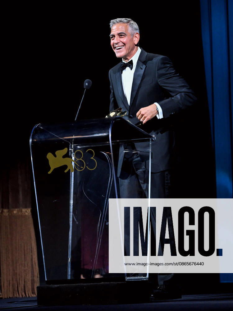IPA88039090 - Venice, 83rd Venice International Film Festival 2026 - Night 1 - Opening ceremony in the Sala Grande for the Lifetime Achievement Lion - pictured: GEORGE CLOONEY