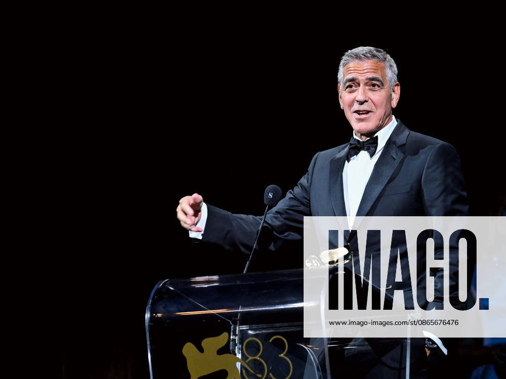 IPA88039091 - Venice, 83rd Venice International Film Festival 2026 - Night 1 - Opening ceremony in the Sala Grande for the Lifetime Achievement Lion - pictured: GEORGE CLOONEY