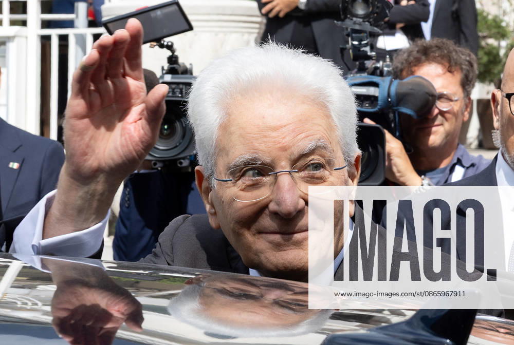 President Sergio Mattarella at the end of the ceremony on the occasion of the Day of Autonomy , Merano, 5 09 2026 Merano Italy - ZUMAa289 20260905_zia_a289_011