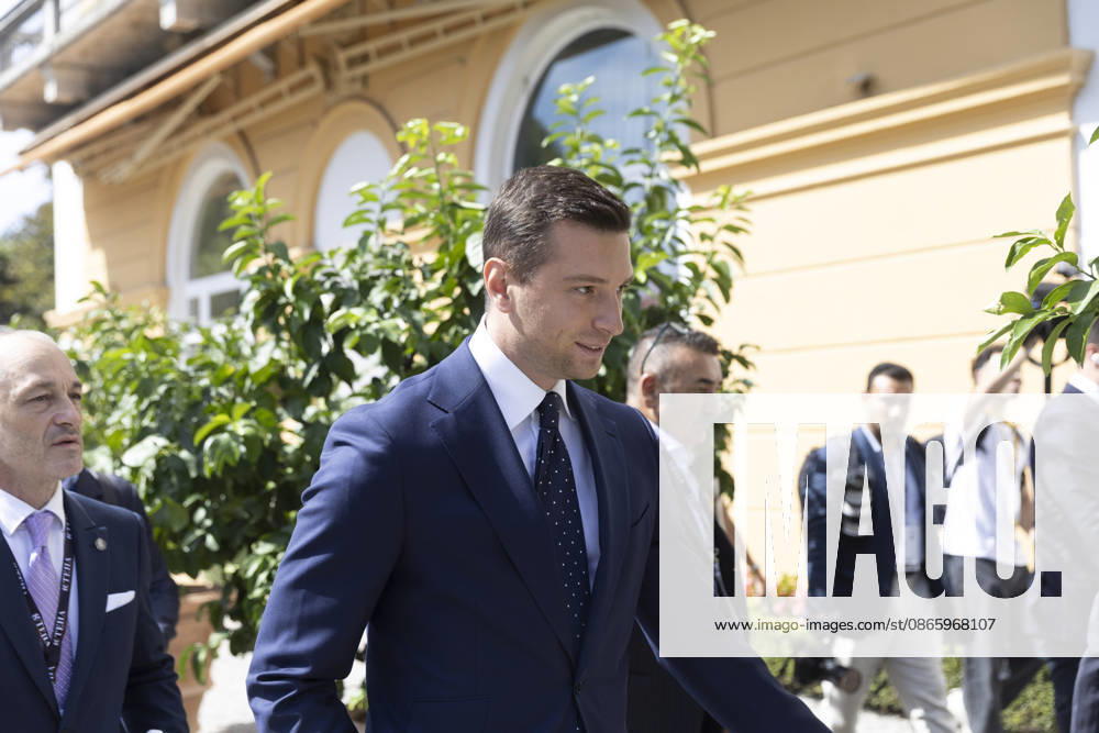 IPA88141683 - Cernobbio, September 5, 2026, TEHA Forum 2026, The European House Ambrosetti Forum 2026, Intelligence on the World, Europe, and Italy pictured: Jordan Bardella, president of the National Rally and Member of the European Parliament