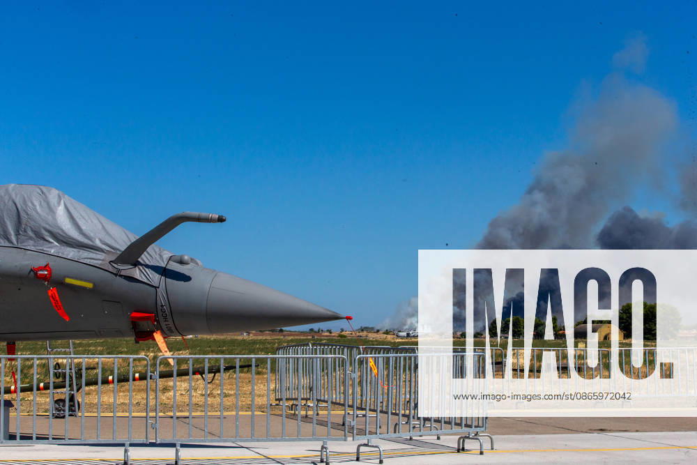 (260905) -- ATHENS, Sept. 5, 2026 -- Smoke rises after an F-4 Phantom fighter jet crashed during the Athens Flying Week air show in Tanagra Air Base, Greece, Sept. 5, 2026. An F-4 Phantom aircraft crashed on Saturday afternoon during the Athens Flying Week air show at Tanagra Air Base, Greek national broadcaster ERT reported. According to ERT, the aircraft suddenly lost altitude and crashed just minutes after the Hellenic Air Force flight demonstration began. No injuries have been reported among spectators. There has been no official information on whether the two pilots used the aircraft s ejection system. ) Photo Flash F-4 Phantom aircraft crashes during Athens air show: media MariosxLolos