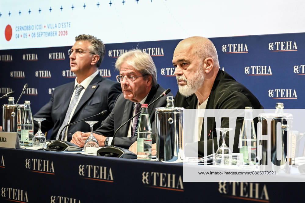 Andrej PlenkoviÃ¢â‚¬oÂß, Paolo Gentiloni, Edi Rama at the fifty-second edition of the Ambrosetti Forum The European House Ambrosetti THE SCENARIO OF TODAY AND TOMORROW FOR COMPETITIVE STRATEGIES, Villa d Este in Cernobbio 05 09 2026 Cernobbio Cernobbio Italy - ZUMAa289 20260905_zia_a289_440