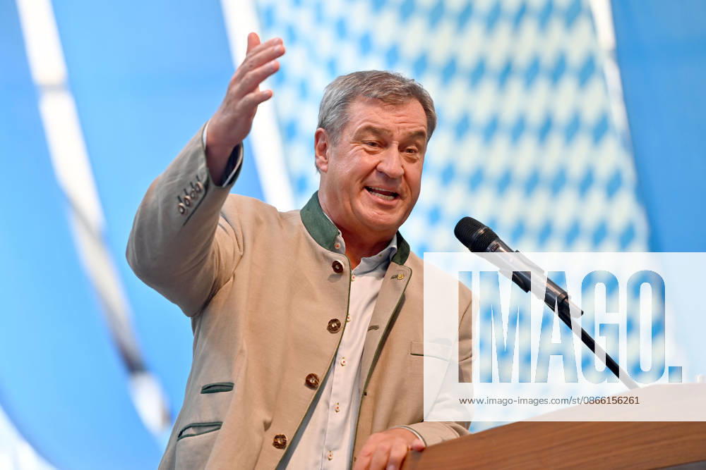 Rede Markus SOEDER (Ministerpraesident Bayern und CSU Vorsitzender) , Einzelbild,angeschnittenes Einzelmotiv,Portraet,Portrait,Porträt. Politischer Gillamoos am 07.09.2026 in Abensberg,