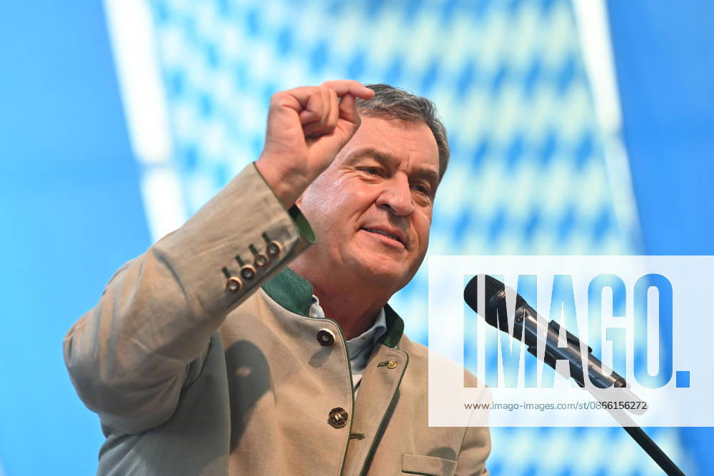Rede Markus SOEDER (Ministerpraesident Bayern und CSU Vorsitzender) , Einzelbild,angeschnittenes Einzelmotiv,Portraet,Portrait,Porträt. Politischer Gillamoos am 07.09.2026 in Abensberg,