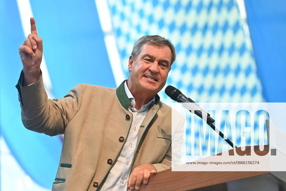 Rede Markus SOEDER (Ministerpraesident Bayern und CSU Vorsitzender) , Einzelbild,angeschnittenes Einzelmotiv,Portraet,Portrait,Porträt. Politischer Gillamoos am 07.09.2026 in Abensberg,