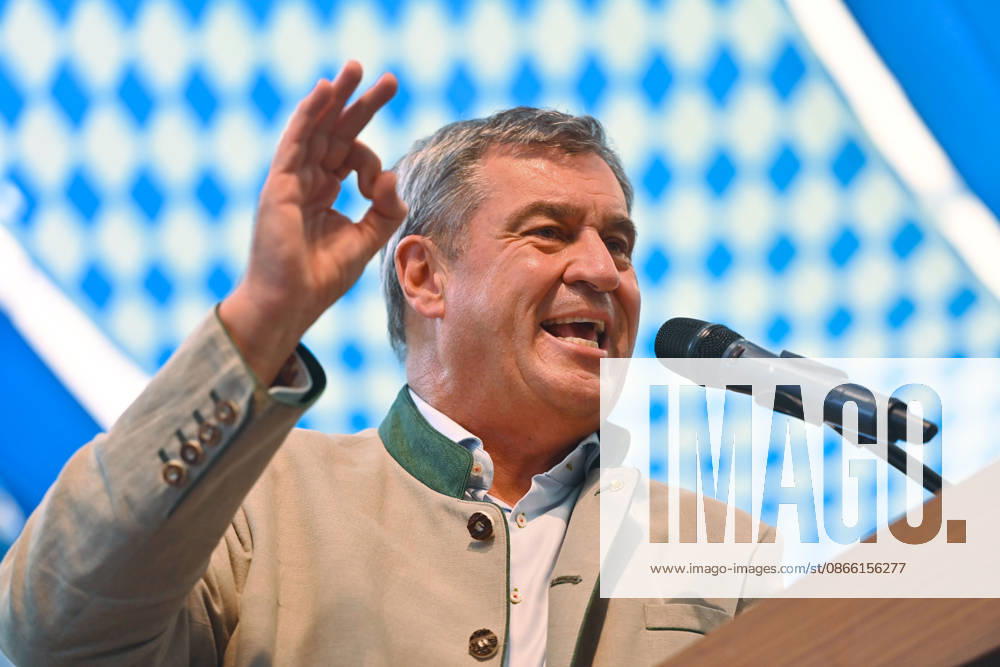 Rede Markus SOEDER (Ministerpraesident Bayern und CSU Vorsitzender) , Einzelbild,angeschnittenes Einzelmotiv,Portraet,Portrait,Porträt. Politischer Gillamoos am 07.09.2026 in Abensberg,
