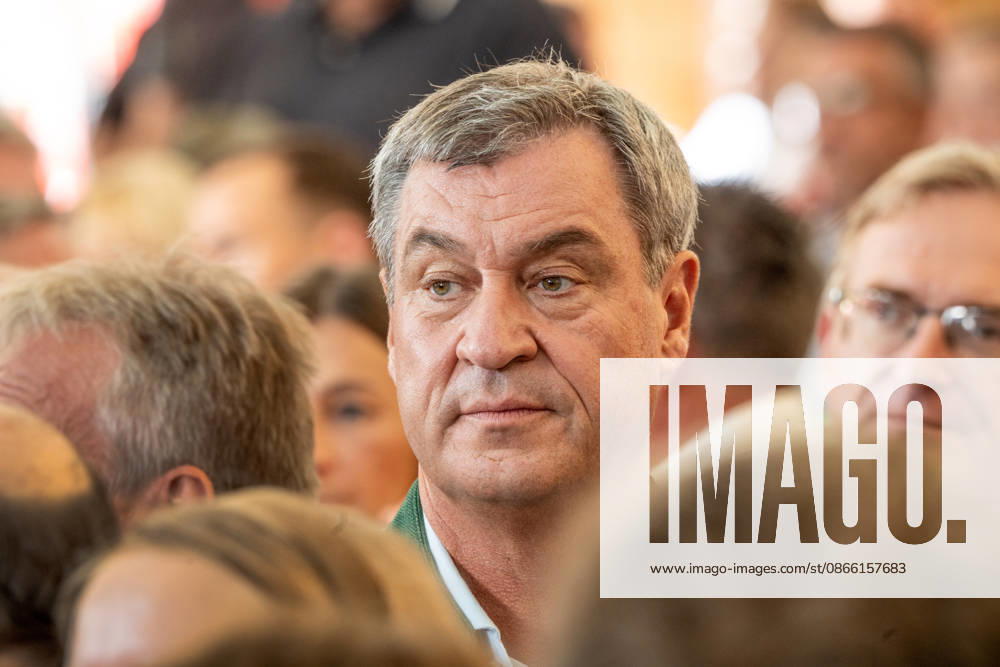 Markus Söder, Bayerischer Ministerpräsident, CSU, beim traditionellen Politischen Frühschoppen auf dem Volksfest Gillamoos, Abensberg, 07.09.2026 Deutschland, Abensberg, 7. September 2026, Markus Söder, Ministerpräsident Bayern, CSU, Porträt beim traditionellen Politischen Frühschoppen auf dem Volksfest Gillamoos, Hofbräuzelt, Gillamoos Montag, Politik, Bayern,
