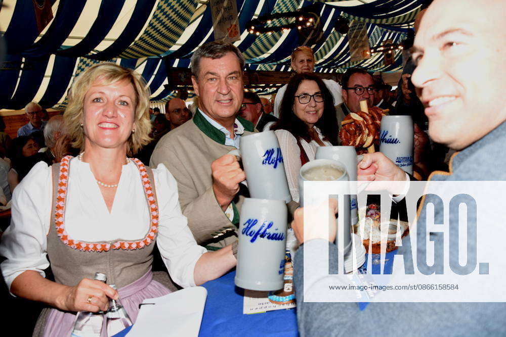 Petra Högl MDL Dr. Markus Söder, Bayerischer Ministerpräsident Abendsberg 07.09.2026 Politischer Frühschoppen am Gillamoos CSU im Hofbräu Festzelt Foto Abendsberg
