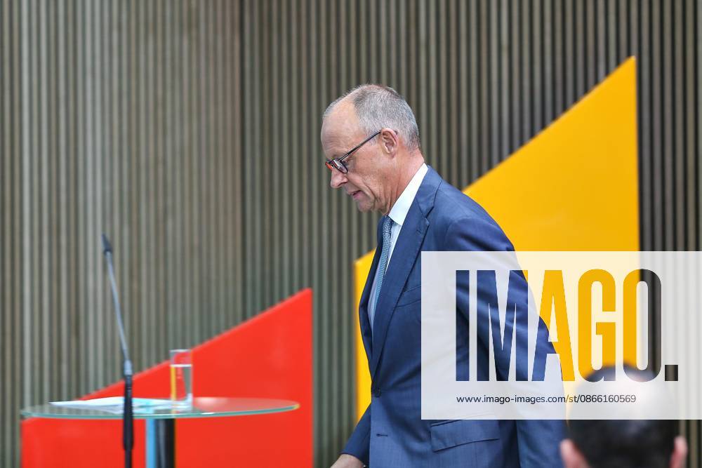 Berlin, Deutschland, 07.09.2026: Konrad-Adenauer-Haus: Pressekonferenz in der CDU-Bundesgeschäftsstelle nach Landtagswahl in Sachsen-Anhalt: Bundeskanzler Friedrich Merz (CDU)