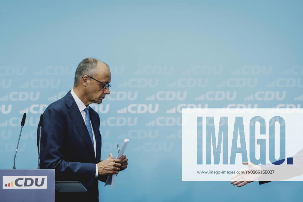 (L-R) Friedrich Merz (CDU), Bundeskanzler, und Sven Schulze, Ministerpraesident von Sachsen-Anhalt, aufgenommen im Rahmen einer Pressekonferenz als Reaktion auf die Landtagswahl in Sachsen-Anhalt in Berlin, 07.09.2026. Mit rund 44% hat die AfD (Alternative fuer Deutschland) die Landtagswahl deutlich vor der CDU mit rund 17,5% gewonnen. Berlin Deutschland