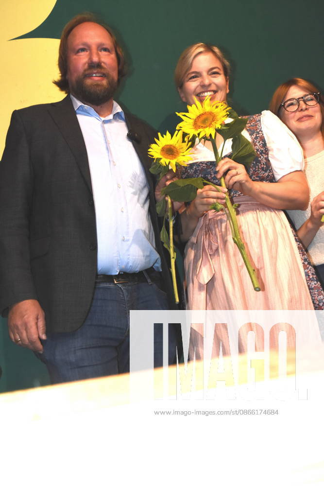 Anton Hofreiter,MDB vorsitzender des Europaausschusses Katharina Schulze, Fraktionsvorsitzende der bayerischen GRÜNEN im Landtag Abendsberg 07.09.2026 Politischer Frühschoppen am Gillamoos im Weinzelt Bündnis 90 Die Grünen Foto Abendsberg