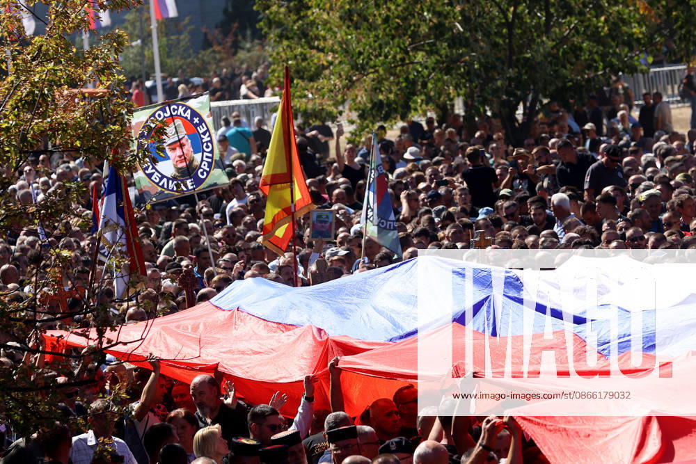 Beograd Belgrade(Serbia) Politics Army war Life Funeral of Ratko Mladic ex general Republic of Srpska army during Bosnian war 1992-1995.
