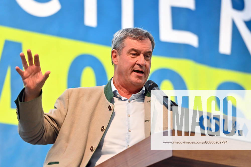 Rede Markus SOEDER (Ministerpraesident Bayern und CSU Vorsitzender), Einzelbild,angeschnittenes Einzelmotiv,Halbfigur,halbe Figur. Politischer Gillamoos am 07.09.2026 in Abensberg,