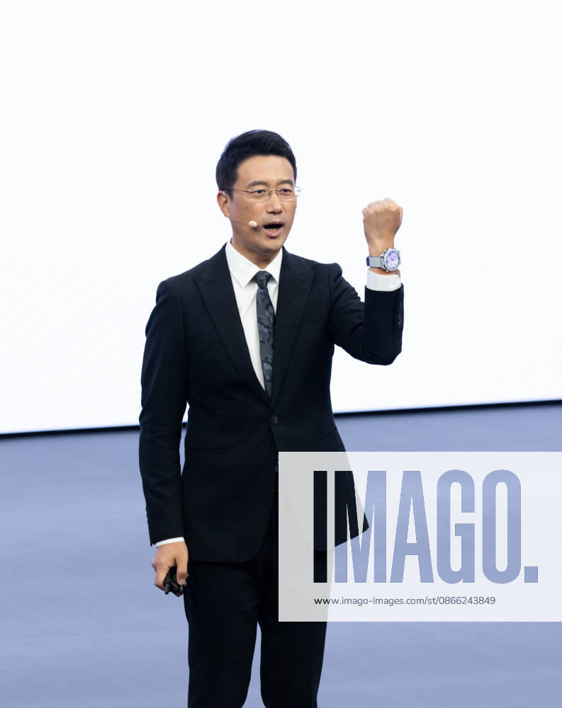 Huawei unveils the tri-fold Mate XT 2 Ultimate Design powered by the Kirin 9050 Pro chip on September 7, 2026 in Guangzhou, Guangdong Province of China.