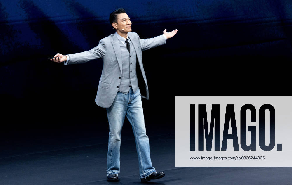 Andy Lau, brand ambassador for Ultimate Design, attends the launch event for the Huawei tri-fold Mate XT 2 and delivers a speech on September 7, 2026 in Guangzhou, Guangdong Province of China. Huawei released its latest tri-fold smartphone featuring a new generation chip with improved performance.