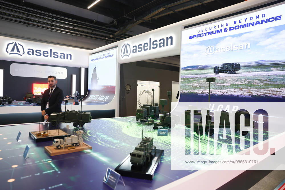 34th International Defence Industry Exhibition in Poland KIELCE, POLAND - SEPTEMBER 8: Aselsan stand is seen during the 34th International Defence Industry Exhibition (MSPO) in Kielce, Poland, on September 8, 2026. Jakub Porzycki Anadolu Kielce Poland. Editorial use only. Please get in touch for any other usage.