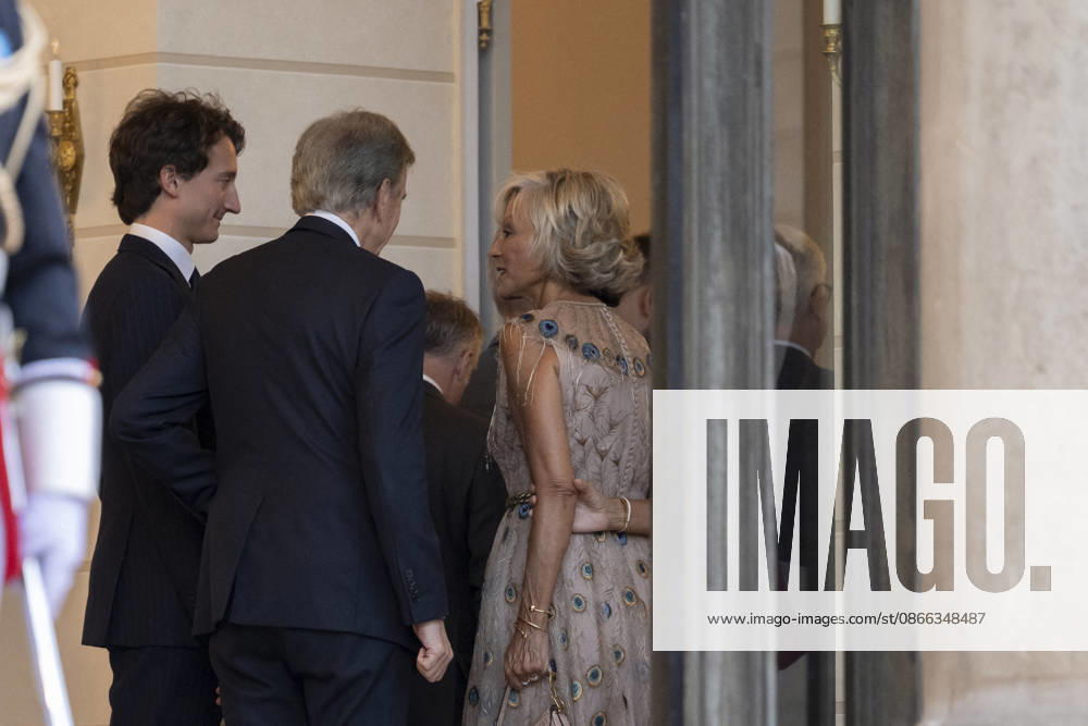 French State dinner for South Korea s President - Paris Watch Director at Louis Vuitton Jean Arnault French-Canadian pianist Helene Mercier-Arnault and LVMH chairman and CEO Bernard Arnault before for a State dinner organised by France s President Emmanuel Macron for South Korea s President Lee Jae Myung at the Elysee Presidential Palace, in Paris on September 8, 2026.Photo by Eliot Blondet ABACAPRESS.COM Paris France France