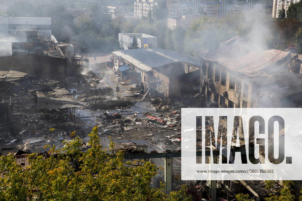 Aftermath of a Russian attack in Holosiivskyi district, Kyiv, Ukraine, on September 8, 2026. Overall, the overnight combined Russian attack involving ballistic weapons and drones caused destruction to residential areas and civilian facilities in five districts of the city. According to preliminary information, two people were killed and 16 others were injured (Photo by Marianna Kotyk Ukrinform) Russian attack damages Holosiivskyi district of Kyiv