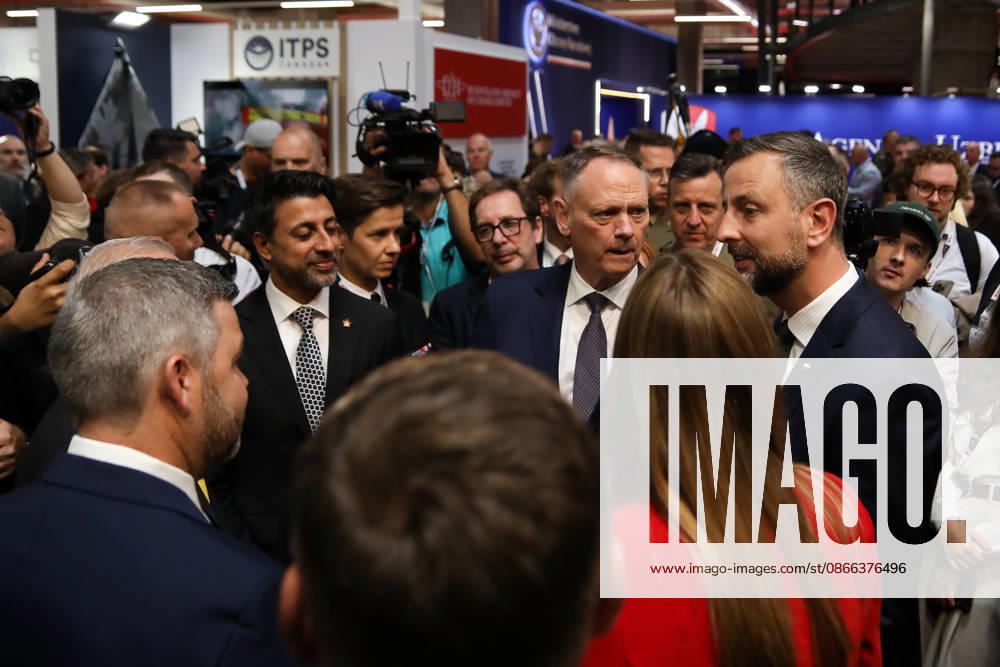 34th International Defense Industry Exhibition In Kielce David J in Kielce, Poland, on September 8, 2026. McGuinty, Minister of National Defense of Canada, and Wladyslaw Kosiniak-Kamysz, Deputy Prime Minister and Minister of National Defense of Poland, attend the 34th International Defense Industry Exhibition at Targi Kielce in Kielce, Poland, on September 8, 2026. The International Defense Industry Exhibition (MSPO) is the largest defense fair in Central and Eastern Europe. During the event, representatives of state authorities, defense ministers, and delegations of military staffs meet, and the most modern defense systems, military technologies and military projects are presented. Kielce Poland