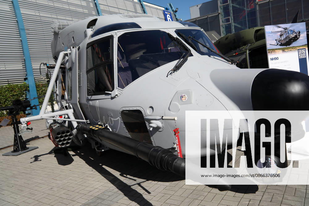 34th International Defense Industry Exhibition In Kielce NHIndustries NH90 helicopter is displayed during the 34th International Defense Industry Exhibition at Targi Kielce in Kielce, Poland, on September 8, 2026. The International Defense Industry Exhibition (MSPO) is the largest defense fair in Central and Eastern Europe. During the event, representatives of state authorities, defense ministers, and delegations of military staffs meet, and defense systems, military technologies and military projects are presented. Kielce Poland