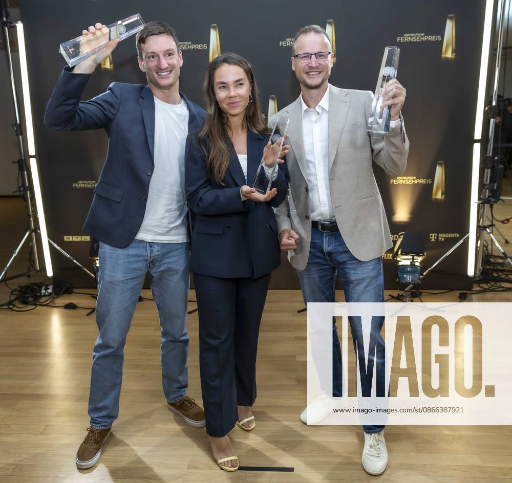 ABB KREATIVE- Preistraeger Auszeichnung Eike Koehler, Kim Kristin Mauch und Bjoern Kurtenbach fuer Minentaucher zu Gast bei der Gala Die Nacht der Kreativen Der Deutsche Fernsehpreis 2026 in der Flora am 08.09.2026 in Koeln NRW Deutschland