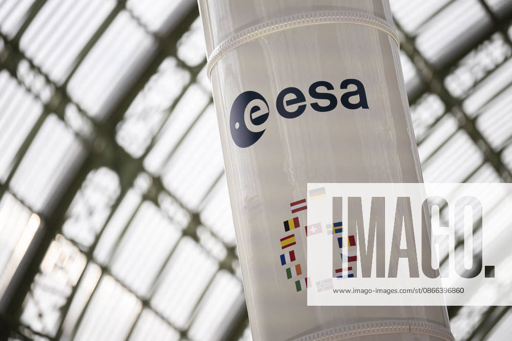 ESA Logo At International Space Summit - Paris The European Space Agency (ESA) logo is displayed at the International Space Summit in Paris, France on September 9, 2026. Photo by Eliot Blondet ABACAPRESS.COM Paris France France