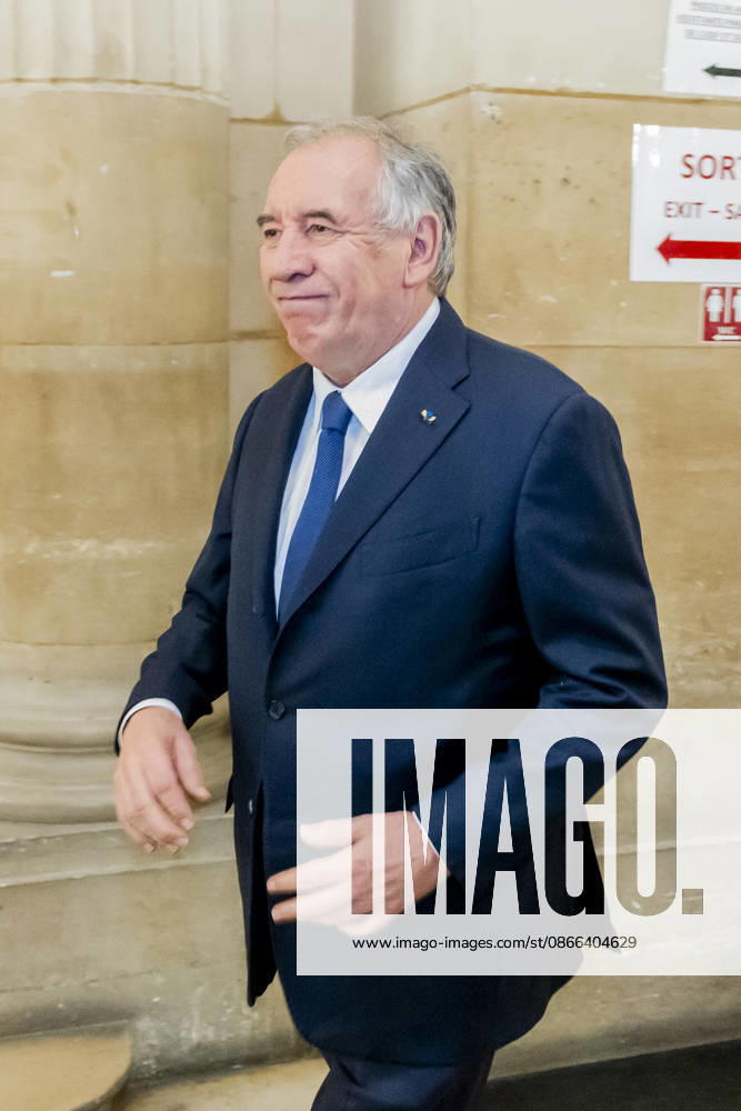 Paris, France September 9, 2026 - French politician Francois Bayrou arrives at Paris courthouse for the opening of his appeal trial with twelve other defendants over the alleged misuse of European Parliament funds to pay fictitious parliamentary assistants for the centrist party MoDem PROCES, BAYROU, MODEM, TRIBUNAL, JUSTICE, JUGEMENT, ASSISTANTS PARLEMENTAIRES