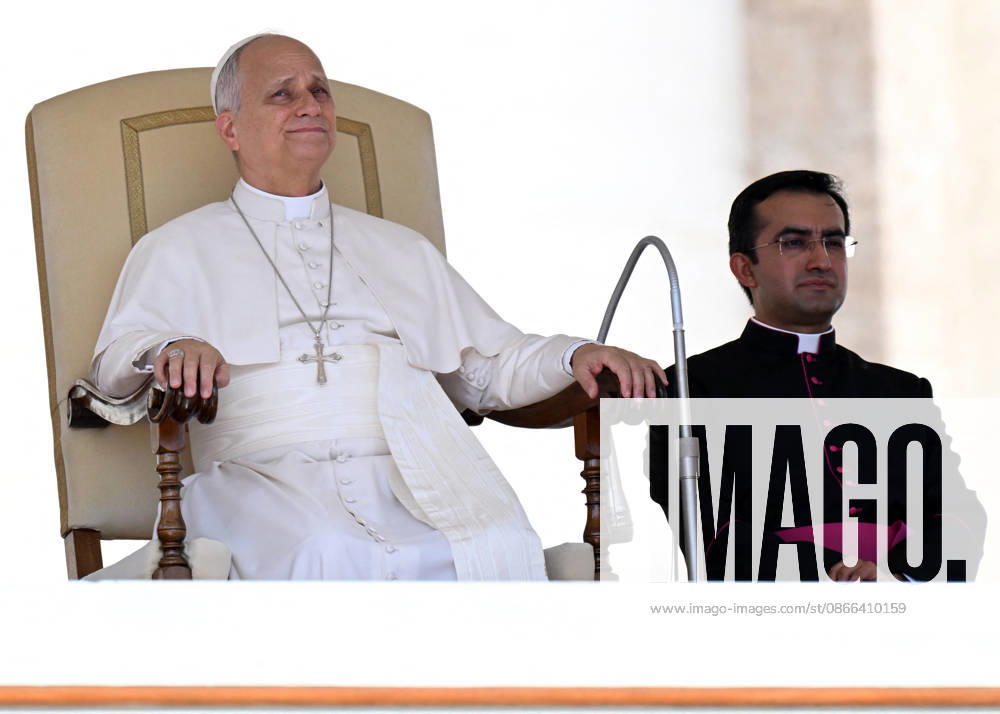 Pope Leo XIV leads The General Audience - Vatican Pope Leo XIV attends the weekly general audience in Saint Peter’s square, Vatican on September 9, 2026. RIGHT: Edgard Ivan Rimaycuna Inga, pope’s private secretary. Photo by Eric Vandeville ABACAPRESS.COM Rome Vatican (or Holy See)