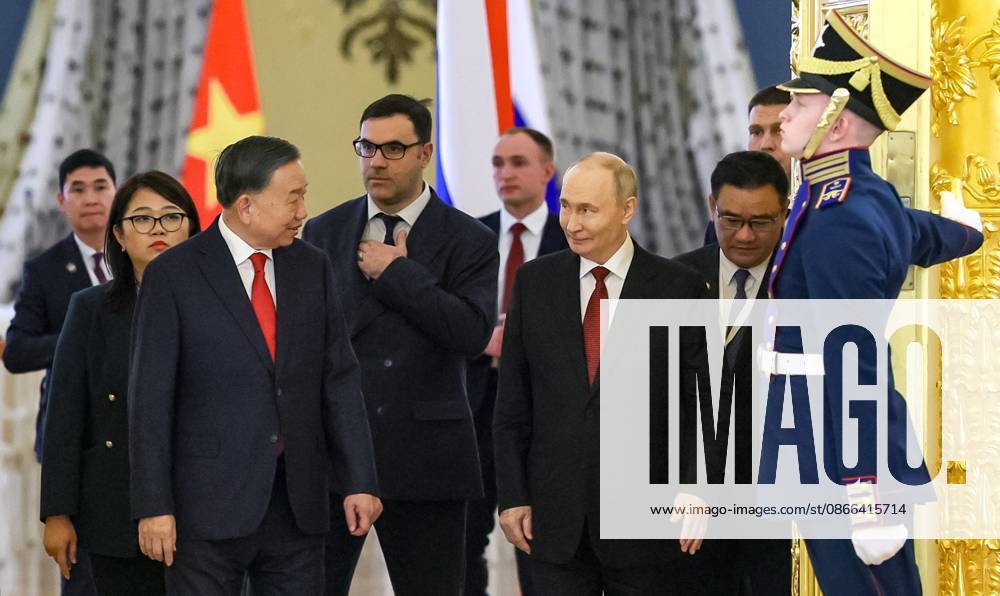 Russia Vietnam 9239541 09.09.2026 Vietnamese President To Lam and Russian President Vladimir Putin arrive to attend an expanded format meeting at the Kremlin in Moscow, Russia. Mikhail Metzel Sputnik Moscow Russia