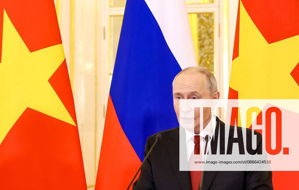 Russia Vietnam 9239634 09.09.2026 Russian President Vladimir Putin takes part with Vietnamese President To Lam via videoconference in the opening of a laboratory for the study and prevention of infectious diseases at the Joint Russian-Vietnamese Tropical Research and Technology Centre in Hanoi during their meeting at the Kremlin in Moscow, Russia. Geodakyan Artem Sputnik Moscow Russia