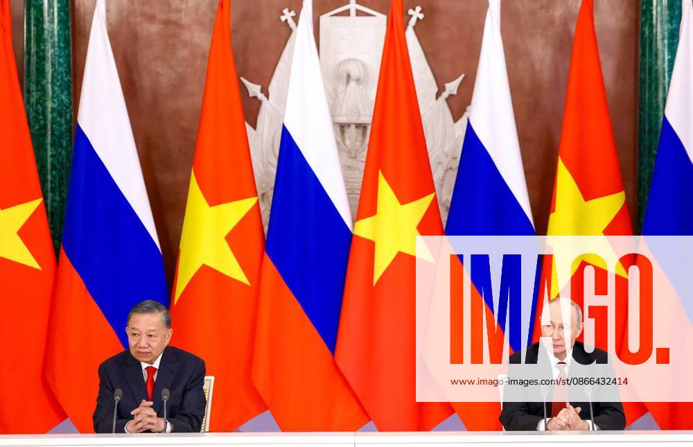 Russia Vietnam 9239732 09.09.2026 Vietnamese President To Lam and Russian President Vladimir Putin take part in a joint press approach following their meeting at the Kremlin in Moscow, Russia. Geodakyan Artem Sputnik Moscow Russia