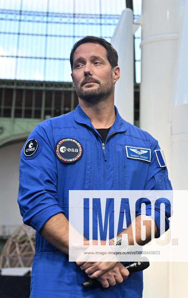 Thomas Pesquet, a French astronaut with the European Space Agency (ESA), and Emmanuel Macron, President of the French Republic, at the International Space Summit on September 10, 2026, at the Grand Palais in Paris, September 9, 2026. Nearly 1,100 companies from the space sector will also be present at the Grand Palais, demonstrating the exceptional mobilization of the global space ecosystem around this event, organized by France and Germany. The Summit will address all issues related to the development and innovation of the space sector through three key themes: 1) tackling the challenges of the global space economy through international cooperation; 2) advancing science, technology, and space exploration from an international perspective;