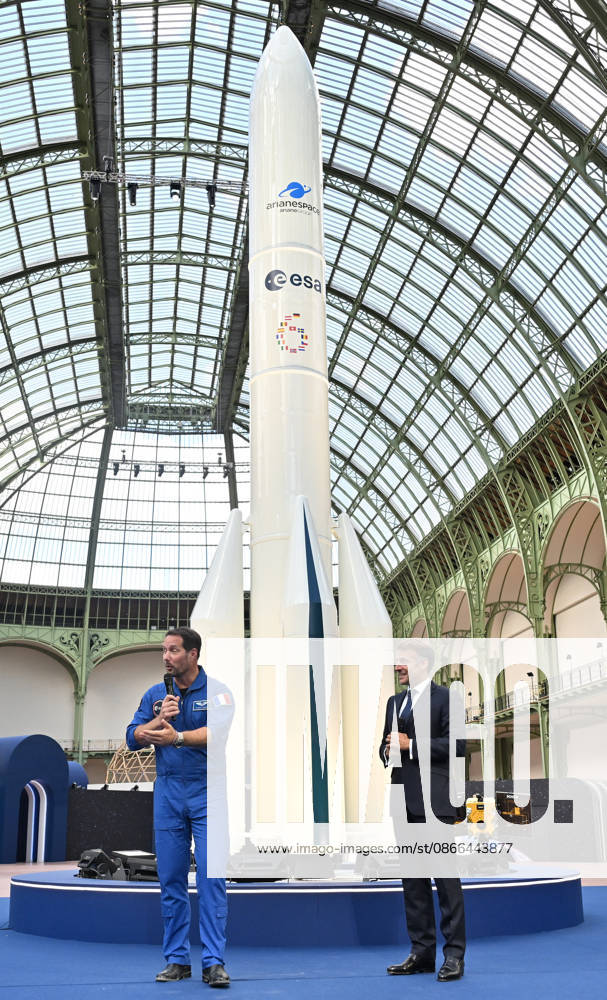 Thomas Pesquet and Emmanuel Macron, President of the French Republic, E. Macron, President of the French Republic, at the International Space Summit on September 10, 2026, at the Grand Palais in Paris, September 9, 2026. Nearly 1,100 companies from the space sector will also be present at the Grand Palais, demonstrating the exceptional mobilization of the global space ecosystem around this event, organized by France and Germany. The Summit will address all issues related to the development and innovation of the space sector through three key themes: 1) tackling the challenges of the global space economy through international cooperation; 2) advancing science, technology, and space exploration from an international perspective; and 3) ensur