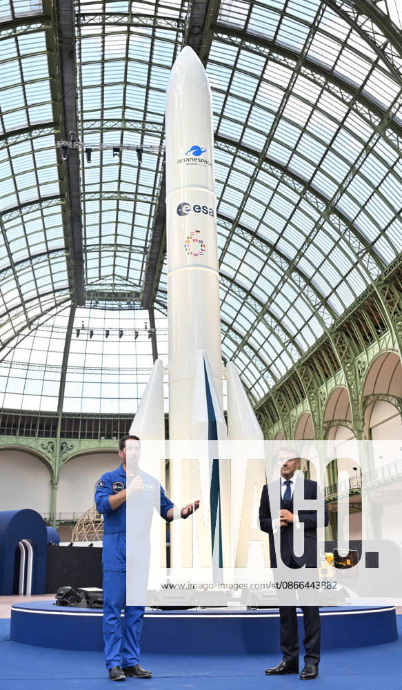 Thomas Pesquet and Emmanuel Macron, President of the French Republic, E. Macron, President of the French Republic, at the International Space Summit on September 10, 2026, at the Grand Palais in Paris, September 9, 2026. Nearly 1,100 companies from the space sector will also be present at the Grand Palais, demonstrating the exceptional mobilization of the global space ecosystem around this event, organized by France and Germany. The Summit will address all issues related to the development and innovation of the space sector through three key themes: 1) tackling the challenges of the global space economy through international cooperation; 2) advancing science, technology, and space exploration from an international perspective; and 3) ensur
