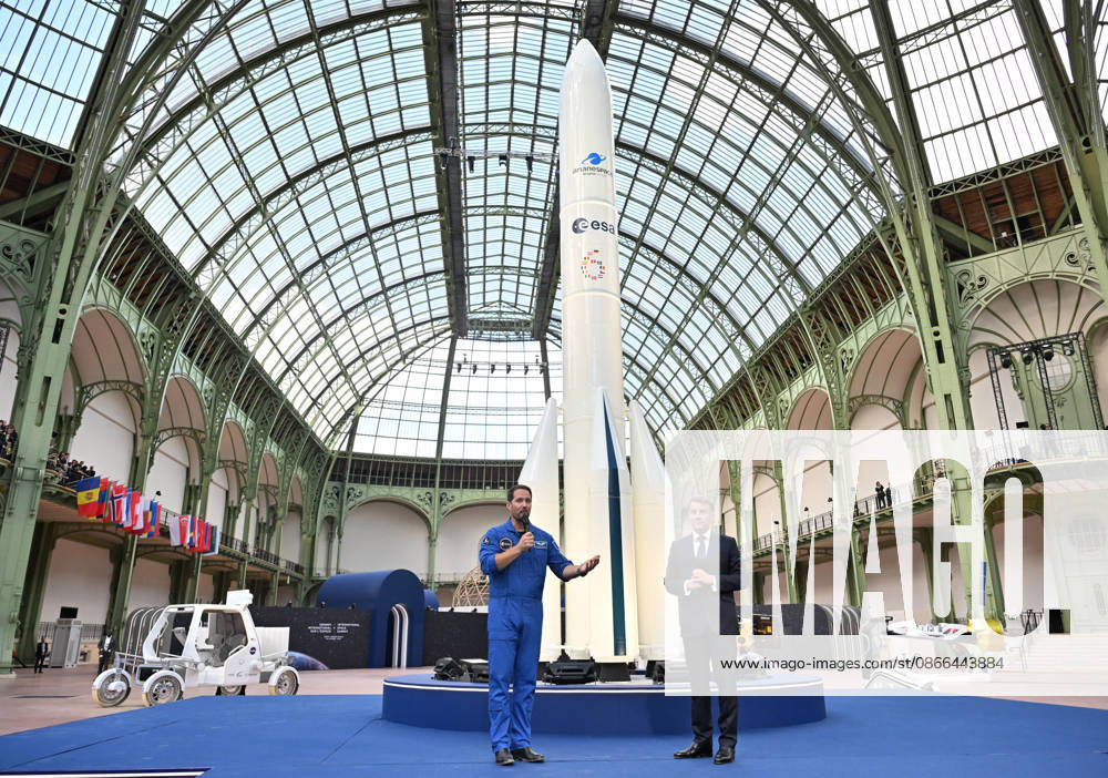 Thomas Pesquet and Emmanuel Macron, President of the French Republic, E. Macron, President of the French Republic, at the International Space Summit on September 10, 2026, at the Grand Palais in Paris, September 9, 2026. Nearly 1,100 companies from the space sector will also be present at the Grand Palais, demonstrating the exceptional mobilization of the global space ecosystem around this event, organized by France and Germany. The Summit will address all issues related to the development and innovation of the space sector through three key themes: 1) tackling the challenges of the global space economy through international cooperation; 2) advancing science, technology, and space exploration from an international perspective; and 3) ensur