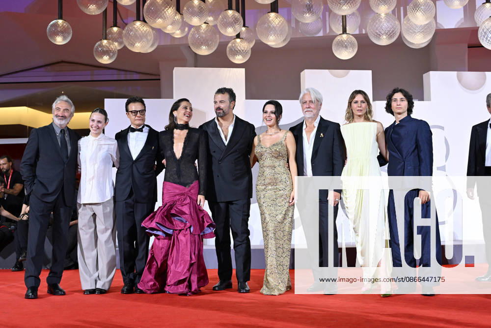 Tony Laudadio, Nicole Malay, Lino Musella, Vanessa Scalera, Edoardo De Angelis, Ivana Lotito, Tommaso Ragno, Elena Radonicich, and Samuele Mazza during the red carpet for the film The Fire That You Carry Inside, 83rd Venice Film Festival. Venice, September 9, 2026 Venice Italy - ZUMAa289 20260909_zia_a289_563