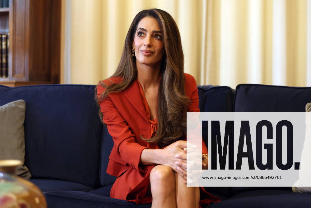 British-Lebanese lawyer and human rights advocate Amal Clooney met with Greek President Konstantinos Tasoulas at the Presidential Mansion in Athens on Thursday, September 10, 2026. Clooney is visiting Greece for a UNESCO gathering focused on the protection of cultural heritage. Athens Greece - ZUMAv62_ 20260910_zaf_v62_032