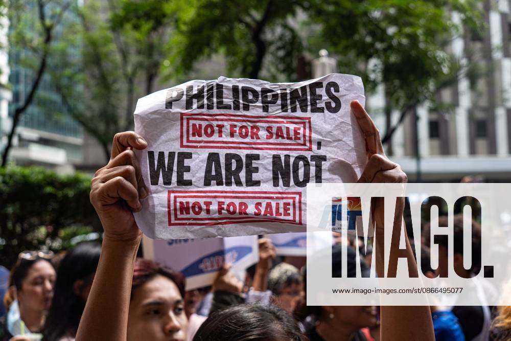Protesters Demonstrate During Luzon Economic Corridor Forum in Manila TAGUIG CITY, METRO MANILA, PHILIPPINES SEPTEMBER 10, 2026: Protesters demonstrate outside the Grand Hyatt Manila during an investors forum on the Luzon Economic Corridor and the U.S.-led Pax Silica Initiative, as Philippine President Ferdinand Marcos Jr. addressed the event. A scuffle broke out as authorities moved protesters away from the premises, and four people were arrested. Taguig City Philippines