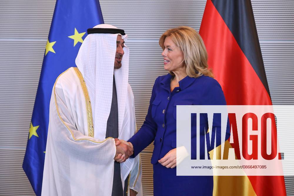 Berlin, Deutschland, 10.09.2026: Deutscher Bundestag: Staatsbesuch S.H. des Präsidenten der Vereinigten Arabischen Emirate, Scheich Mohammed bin Zayed Al Nahyanin: Muhammad bin Zayid Al Nahyan und Julia Klöckner (CDU)