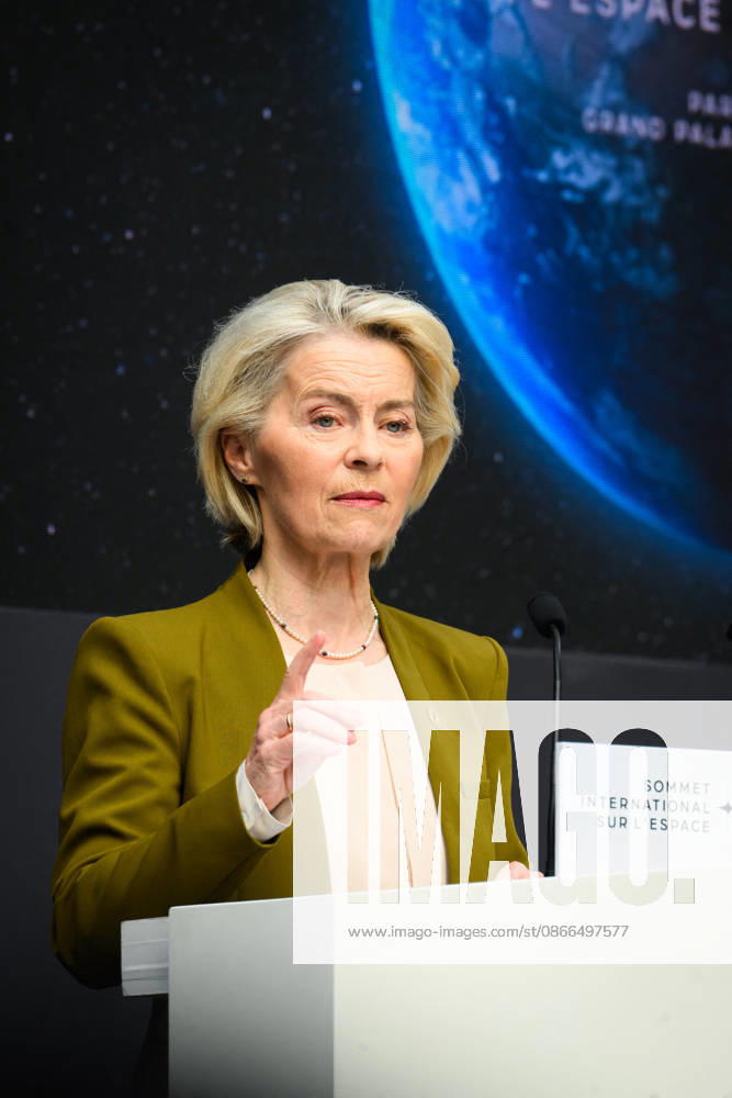 Ursula von der Leyen, President of the European Commission, at the International Space Summit at the Grand Palais in Paris, France, on September 10, 2026. Caught between the United States and China, Europe intends to defend its position at the first international summit in Paris—an event snubbed by the American giants and one that the German chancellor, despite being a co-organizer, is not attending Eric Tschaen Pool Bestimage International Space Summit at the Grand Palais in Paris on September 10, 2026 Caught between the United States and China, Europe intends to defend its position at the first international summit in Paris—an event snubbed by the American giants and attended without the German chancellor, one of the event’s co-hosts Par