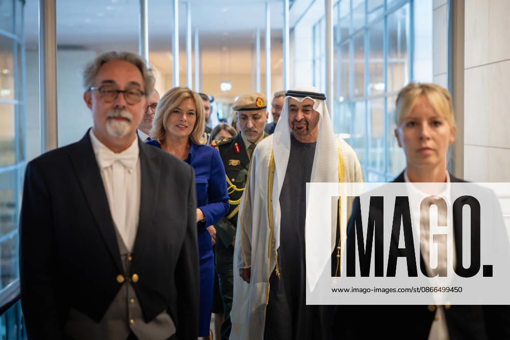 Staatsbesuch S.H. des Präsidenten der Vereinigten Arabischen Emirate, Scheich Mohammed bin Zayed Al Nahyan, in der Bundesrepublik Deutschland. Deutschland, Berlin am 10. September 2026: Die Präsidentin des Deutschen Bundestages, Julia Klöckner, empfängt den Präsidenten der Vereinigten Arabischen Emirate, Scheich Mohammed bin Zayed Al Nahyan, im Deutschen Bundestag in Berlin.